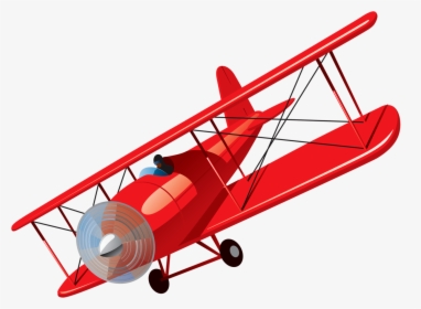 Transparent Aeroplane Clipart - Red Vintage Plane Png, Png Download, Free Download