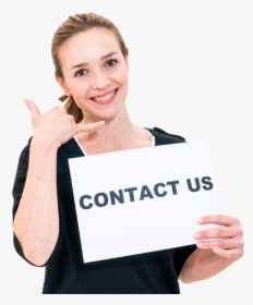 Contact Us Girl Png, Transparent Png, Free Download