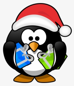 Christmas, Santa Claus, Tux, Xmas, Cap, Hat, Holidays - Santa Penguin, HD Png Download, Free Download