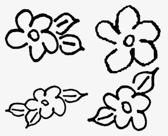 Flowers Hand Drawn Floral Collage Sheet Printable Clipart - Doodle Flower Hand Drawn Png, Transparent Png, Free Download