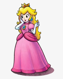 Princess Peach Clipart Confused - Princess Peach Mario And Luigi, HD Png Download, Free Download