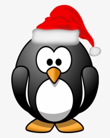 Pingüino, Navidad, Santa Claus, Tux, Santa, Sombrero - Penguin With Santa Hat, HD Png Download, Free Download