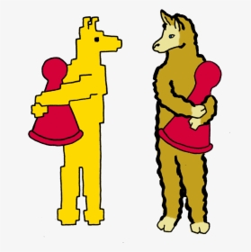 Data Theory Play Llamas Holding Board Game Pieces - Cartoon, HD Png Download, Free Download