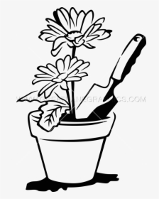 Drawn Vase Line Drawing - Clip Art Flower Pots, HD Png Download, Free Download