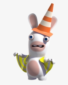 Rabbid Safety Cone On Head - Rabbids Stickers, HD Png Download, Free Download
