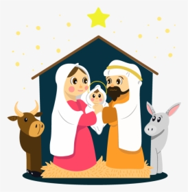 Bethlehem Christmas Nativity Scene Nativity Of Jesus - Clipart Transparent Background Nativity Scene, HD Png Download, Free Download