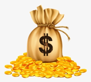 Money Bag Gold Coin Bank - Sac D Argent Png, Transparent Png, Free Download