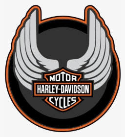 Harley Davidson Wings Round Logo Vector Decal - Motor Harley Davidson Png, Transparent Png, Free Download
