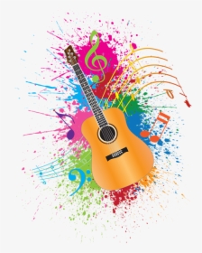 Clip Art Abstract Music Note - Violin Paint Splatter Abstract Illustration, HD Png Download, Free Download