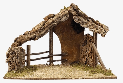 Wooden Nativity Stable Transparent Background Christmas - Nativity Stable Background Free, HD Png Download, Free Download