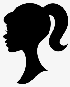 Barbie Png Black And White - Barbie Head Silhouette, Transparent Png, Free Download