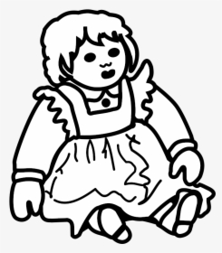Outline Image Of Doll, HD Png Download, Free Download