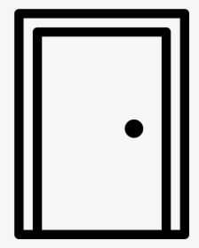 Transparent Door Clipart - Rectangle Shaped Door Black And White, HD Png Download, Free Download