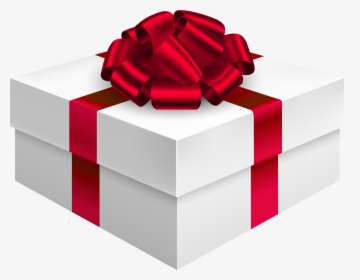 Gift Box With Bow In Red Png Clipart - Gift Box Png Transparent, Png Download, Free Download