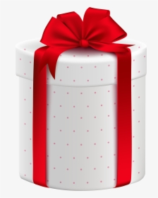 White Gift Box With Red Bow Png Clipart Image Christmas - Christmas Gift Box Png, Transparent Png, Free Download