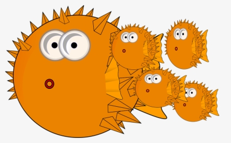 Fishes, Balloon, Family, School, Children, Orange - Funny Fish Clip Art, HD Png Download, Free Download