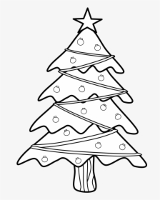 Transparent Christmas Tree Black And White Png - Christmas Tree Transparent Black And White, Png Download, Free Download