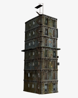 10 Low Poly Old Buildings - Tower Block, HD Png Download, Free Download