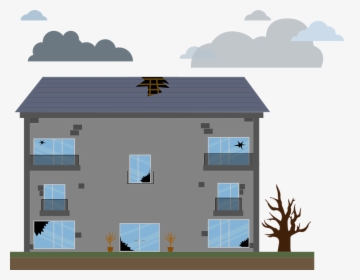 Building Destroyed, Shards, Hole - Hole In Roof Vector, HD Png Download, Free Download