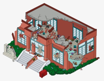The Quest For Stuff Wiki - Destroyed School Building Clipart, HD Png Download, Free Download