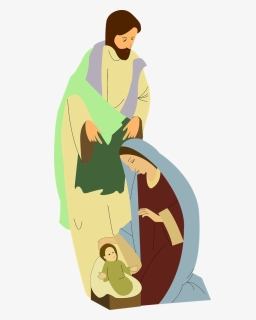 Birth Of Jesus - Nativity Scene Clip Art, HD Png Download, Free Download
