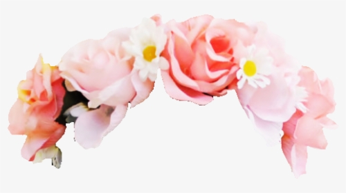 #flower #crown #flowercrown #headpiece #cute #lovely - Pink Flower Crown Png, Transparent Png, Free Download