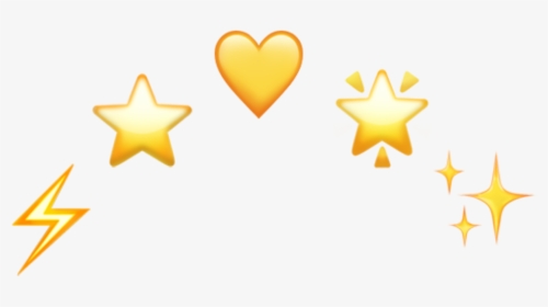 #yellow #hearts #crown - Yellow Heart Emoji Png, Transparent Png, Free Download