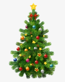 White Christmas Tree With Red Ornaments Png - Christmas Tree Background Png, Transparent Png, Free Download
