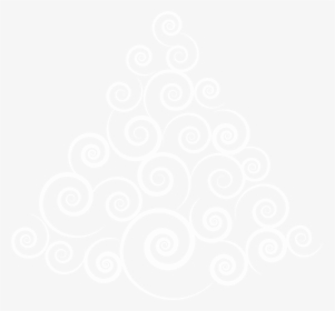 Abstract Spiral Christmas Tree White No Background - Monochrome, HD Png Download, Free Download