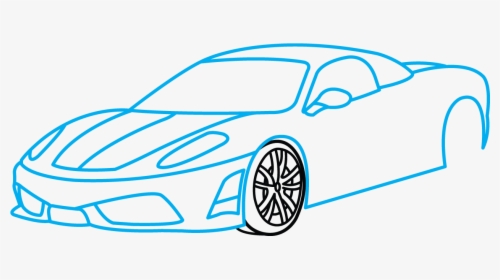 How To Draw Ferrari 360 A Sports Car Easy Step By Step