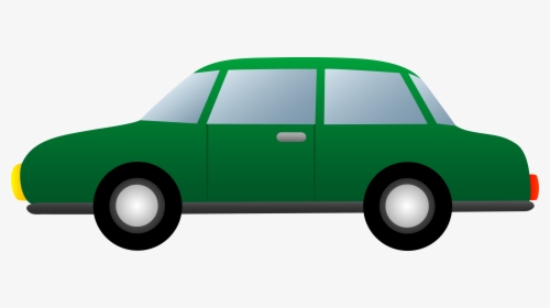 Simple Green Car - Car Cartoon Png Red, Transparent Png, Free Download