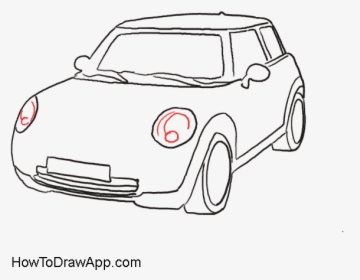 How To Draw A Rolls Royce Step By Step A Photo Lesson - Draw A Mini Cooper, HD Png Download, Free Download