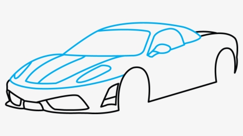Drawing At Getdrawings Com - Sport Car Drawing Step By Step, HD Png Download, Free Download
