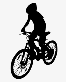 Riding A Bike Silhouette, HD Png Download, Free Download