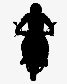 Silhouette,monochrome Photography,black - Motorcycle Rider Silhouette Vector, HD Png Download, Free Download