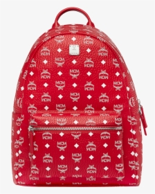 Red And White Mcm Backpack, HD Png Download, Free Download