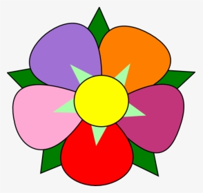 Clip Art At Clker - Five Petal Flower Clipart, HD Png Download, Free Download
