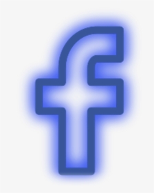 Facebook Logo Icon Led Blue Darkblue Light F Freetoedit - Facebook Logo Neon Light, HD Png Download, Free Download
