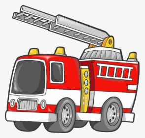 Engine Fire Car Firefighter Vector Truck Cartoon Clipart - Fire Truck Clip Art, HD Png Download, Free Download