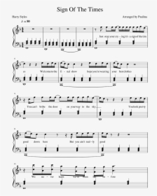 Sign Of The Times Piano Sheet Music, HD Png Download, Free Download