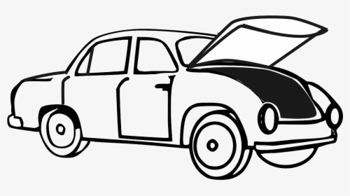 Car With Hood Up Clipart, HD Png Download, Free Download