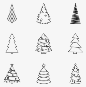Drawing Simple Christmas Tree, HD Png Download, Free Download