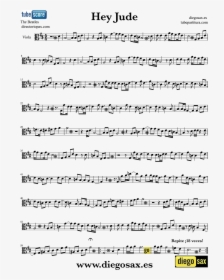 Hey Jude Sheet Music For Viola, HD Png Download, Free Download