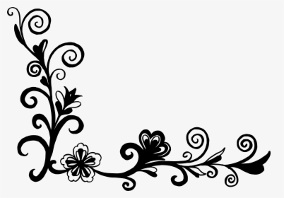 Flower Vector Transparent - Background Design Clipart Black And White, HD Png Download, Free Download