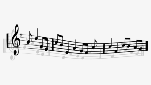 Sheet Music Clipart Music Score - Row Of Music Notes, HD Png Download, Free Download