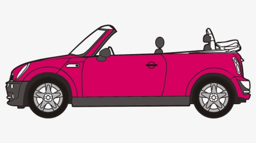 Car, Pink, Vehicle, Automobile, Convertible, Mini - Convertible Clip Art, HD Png Download, Free Download