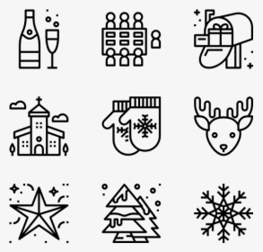 Christmas - Family Line Icon Png, Transparent Png, Free Download