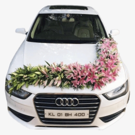 Wedding Care Decoration With Flowers - Flower Car Decoration For Wedding, HD Png Download, Free Download