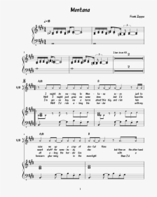 Montana Sheet Music Composed By Frank Zappa 1 Of - Montana Music Sheet, HD Png Download, Free Download