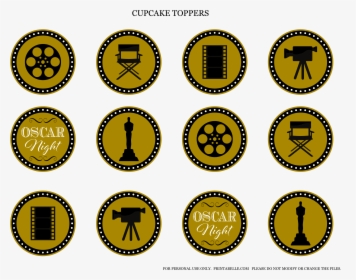 Oscar Vector Printable - Oscar Cupcake Toppers, HD Png Download, Free Download
